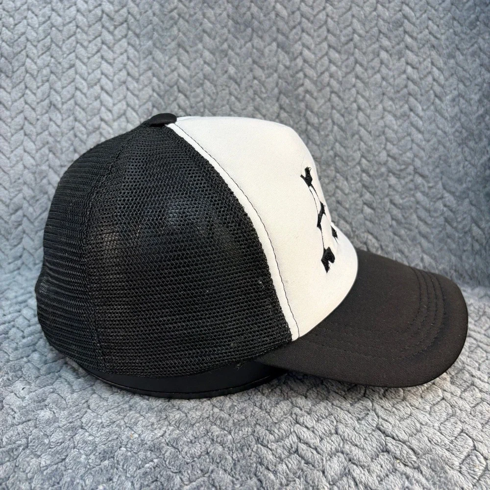 AB Embroidered Trucker Hat Black White Mesh Snapback Cap